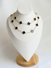 Collar Alhambra vintage 20 Tréboles Negros