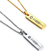 Collar Grabable Con Placa Pequeña en Acero Inoxidable