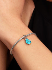 Charm colgante Caracol de mar de cristal Murano azul