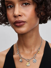 Charm Medallón Sol y Luna Dos Tonos