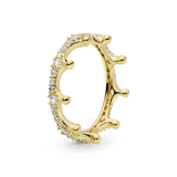Anillo Corona Deslumbrante Dorado