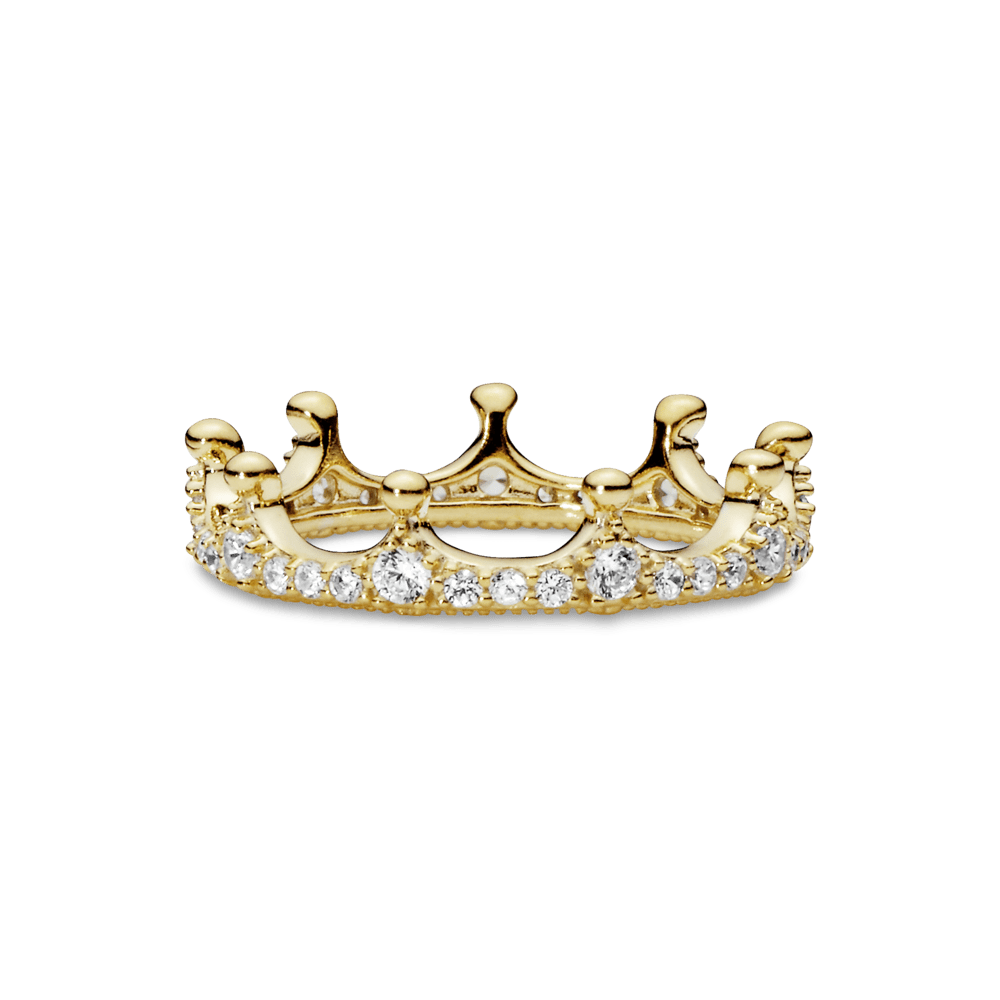 Anillo Corona Deslumbrante Dorado