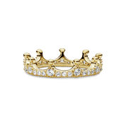 Anillo Corona Deslumbrante Dorado