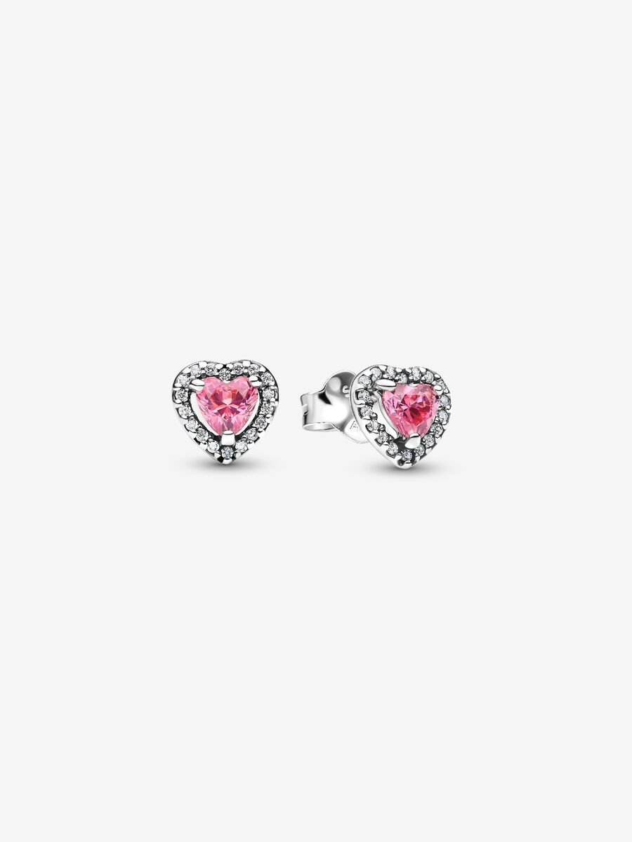 Pendientes De Corazón Rosa