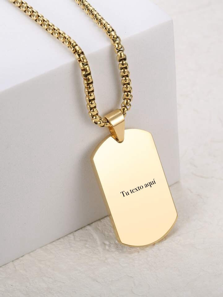 Collar Con Placa Grabable