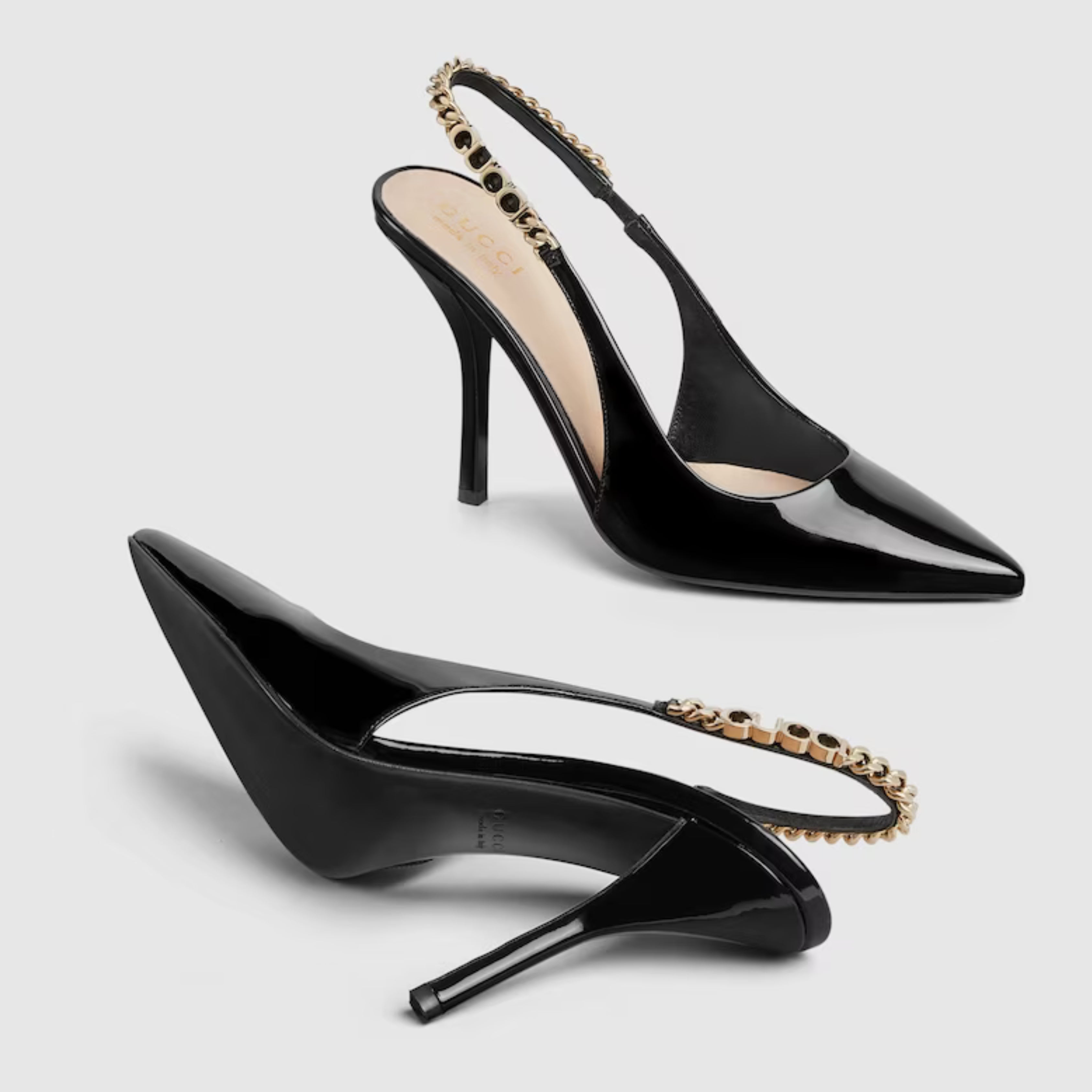 Zapato de salón Gucci Signoria con talón descubierto