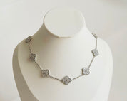 Collar Alhambra vintage 10 Tréboles Plateados en Plata S750