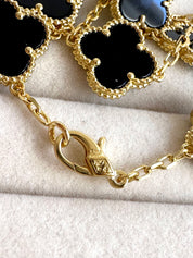 Collar Alhambra vintage 20 Tréboles Negros