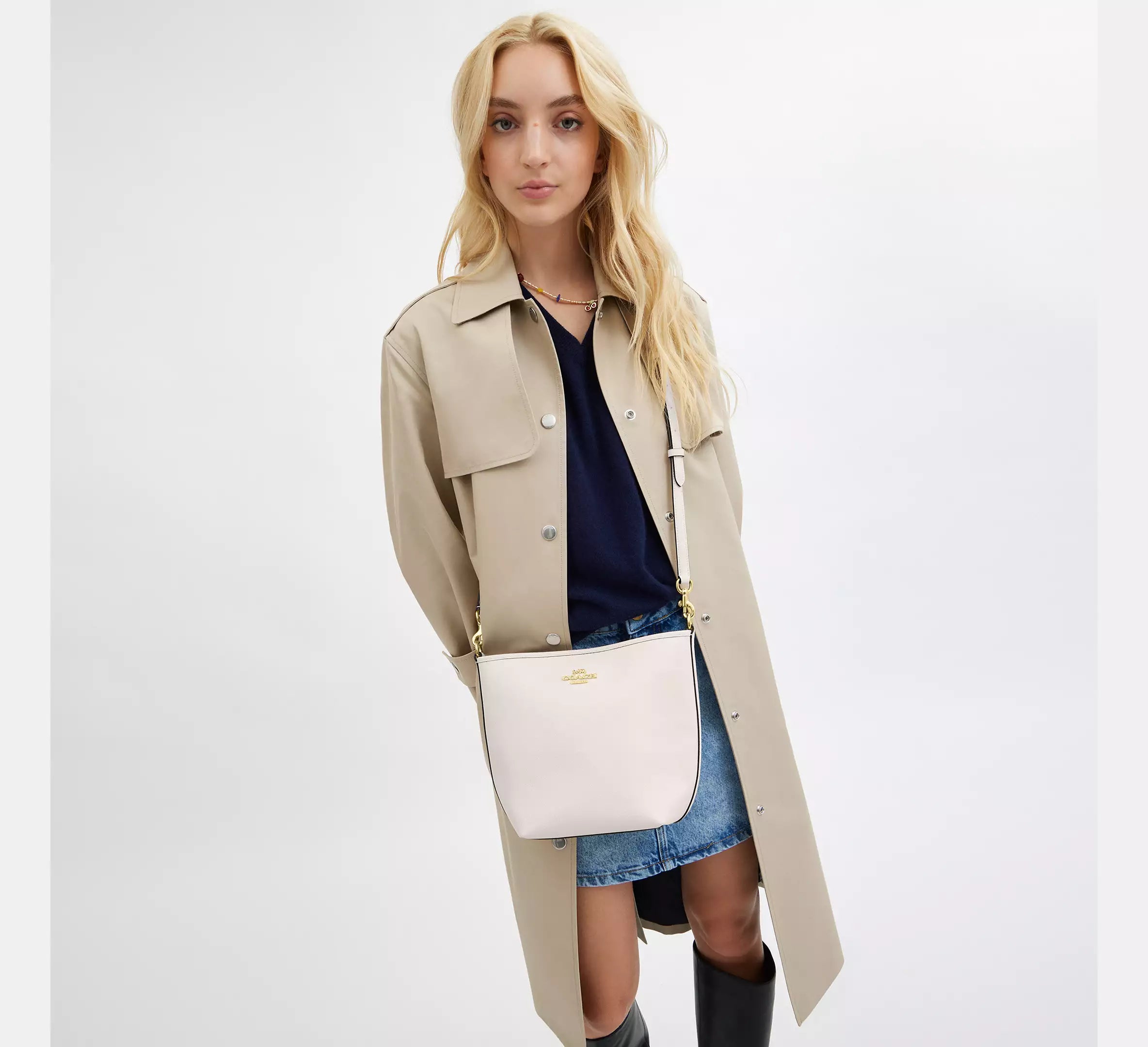 Coach bucket City Small Blanca