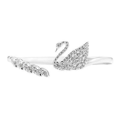 Pulsera Swarovski Abierta Cisne Elegante con Cristales