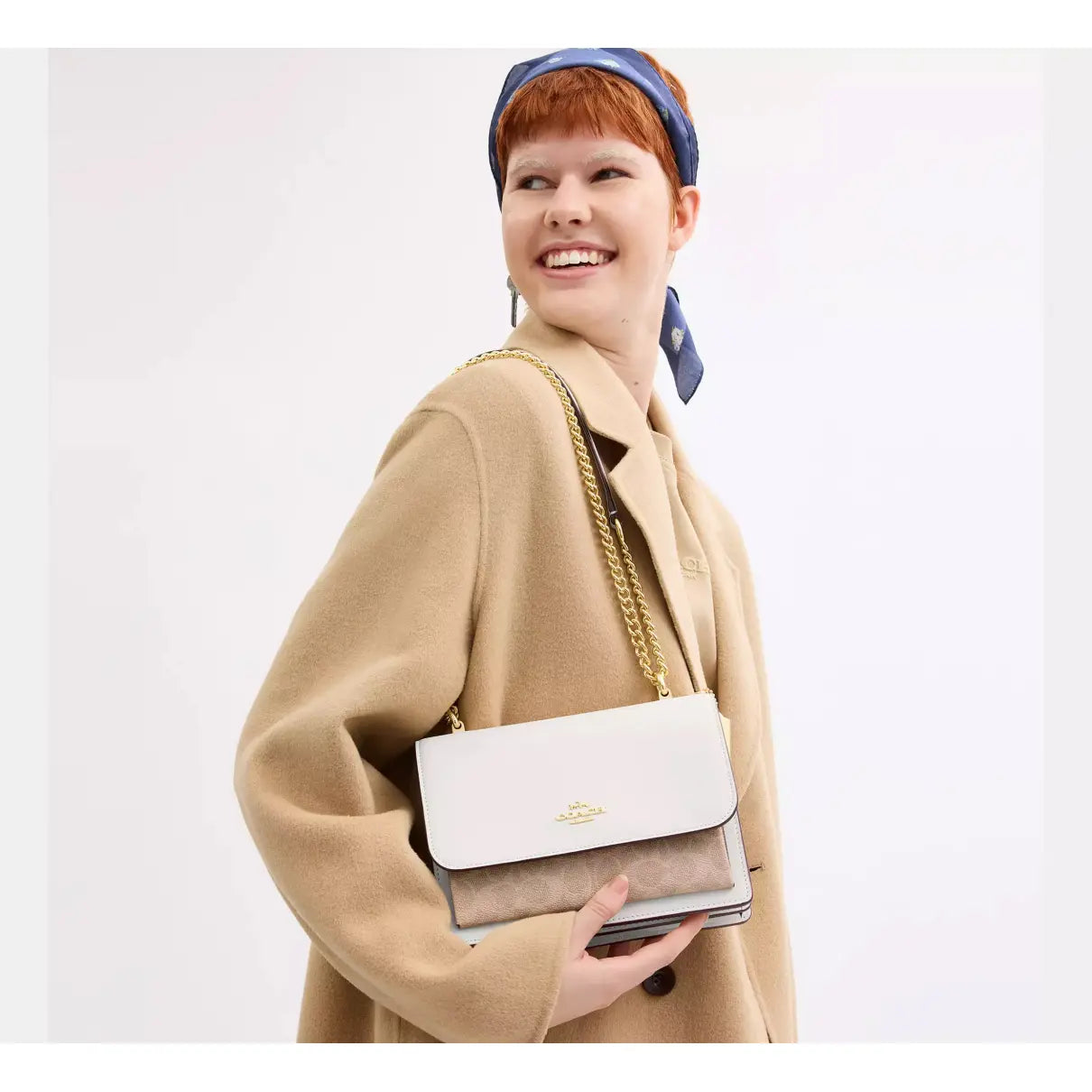 Coach Mini Klare Crossbody Signature Blanca/Crema