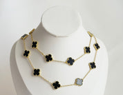 Collar Alhambra vintage 20 Tréboles Negros