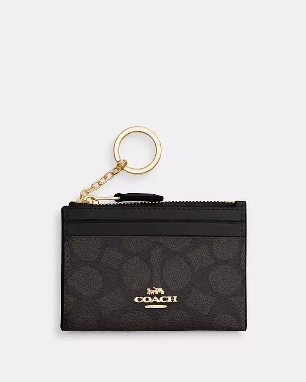 Coach Mini Skinny Wallet - Porta Tarjetas con Llavero