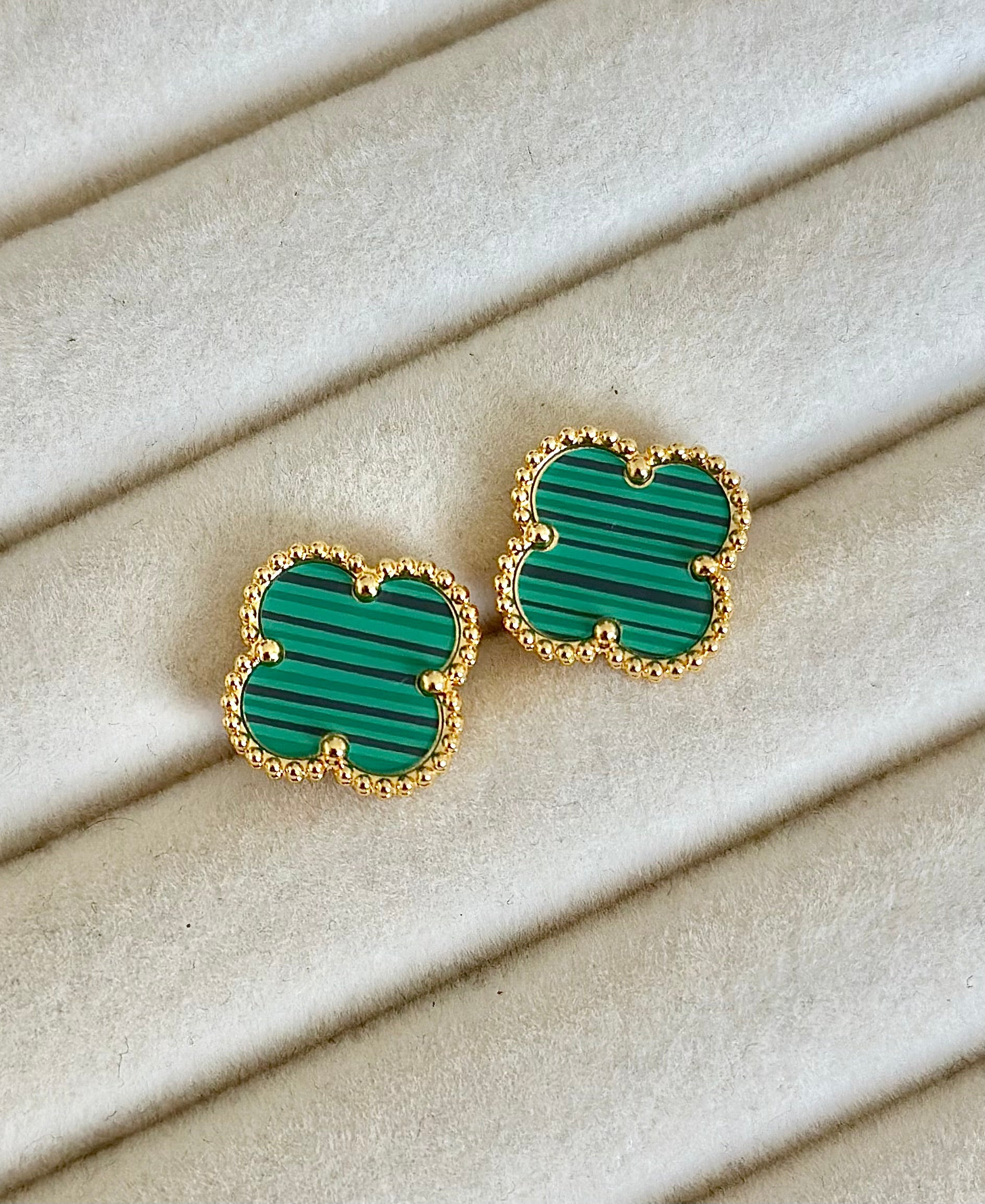 Pendientes trébol Alhambra Vintage Verde