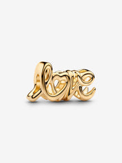 Charm Love Escrito a Mano Dorado