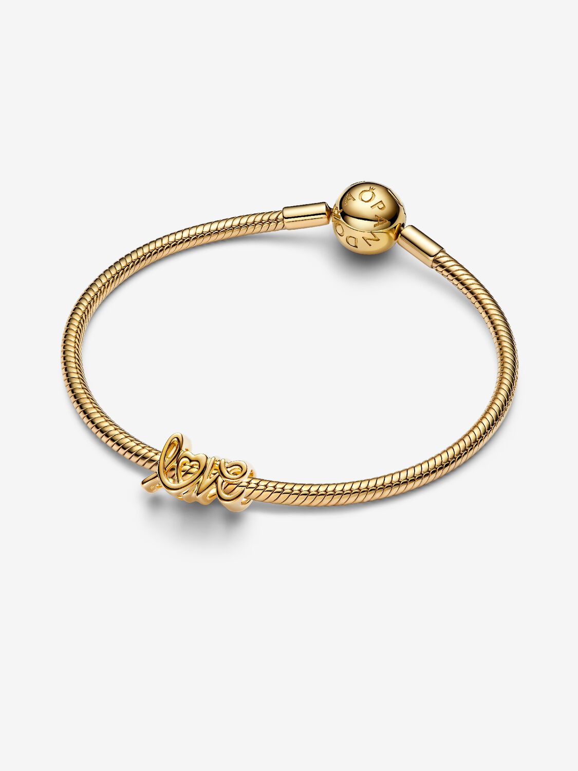 Charm Love Escrito a Mano Dorado