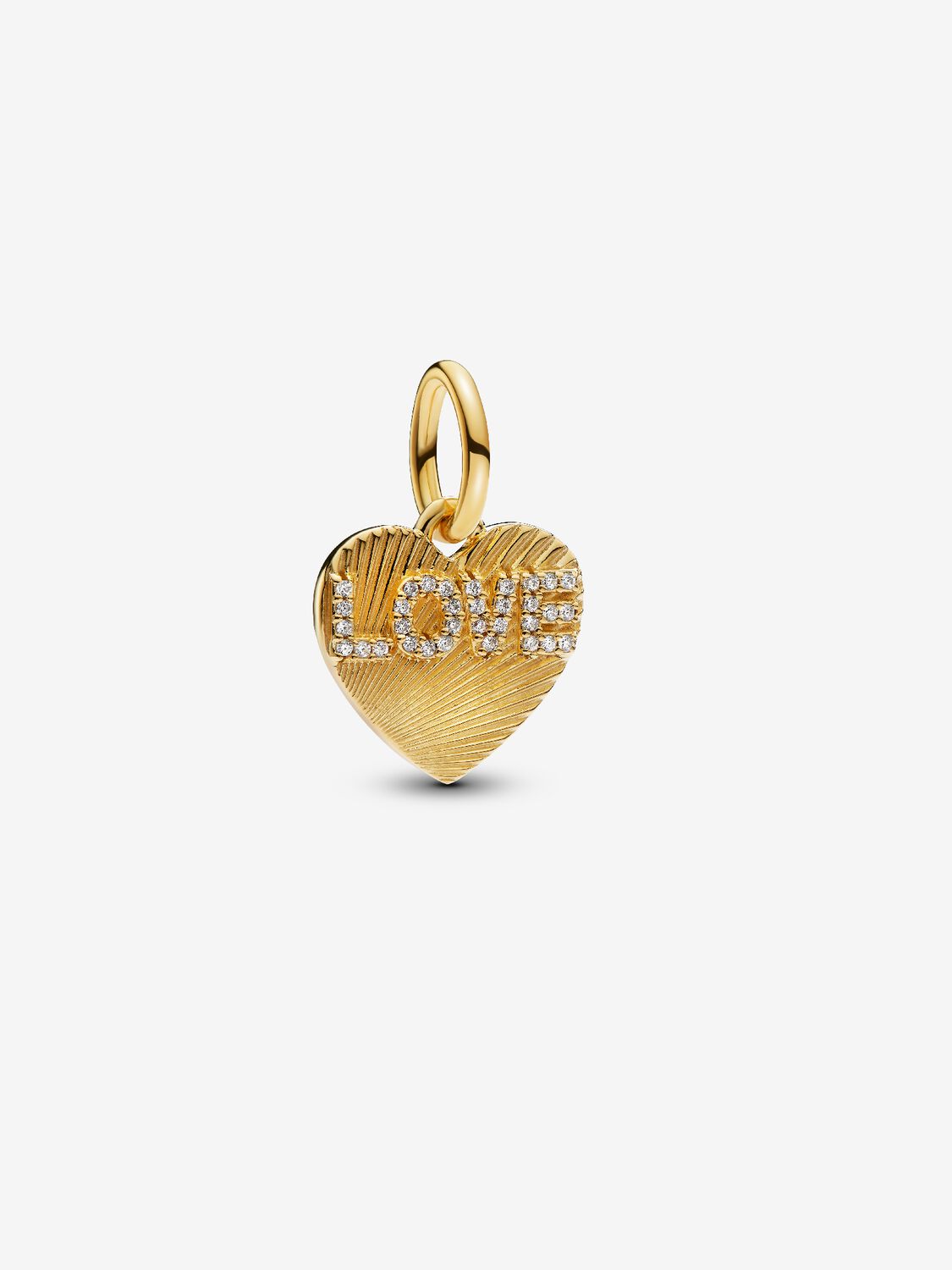 Charm Dorado Colgante Grabable Corazón para collar