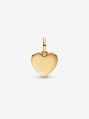 Charm Dorado Colgante Grabable Corazón para collar