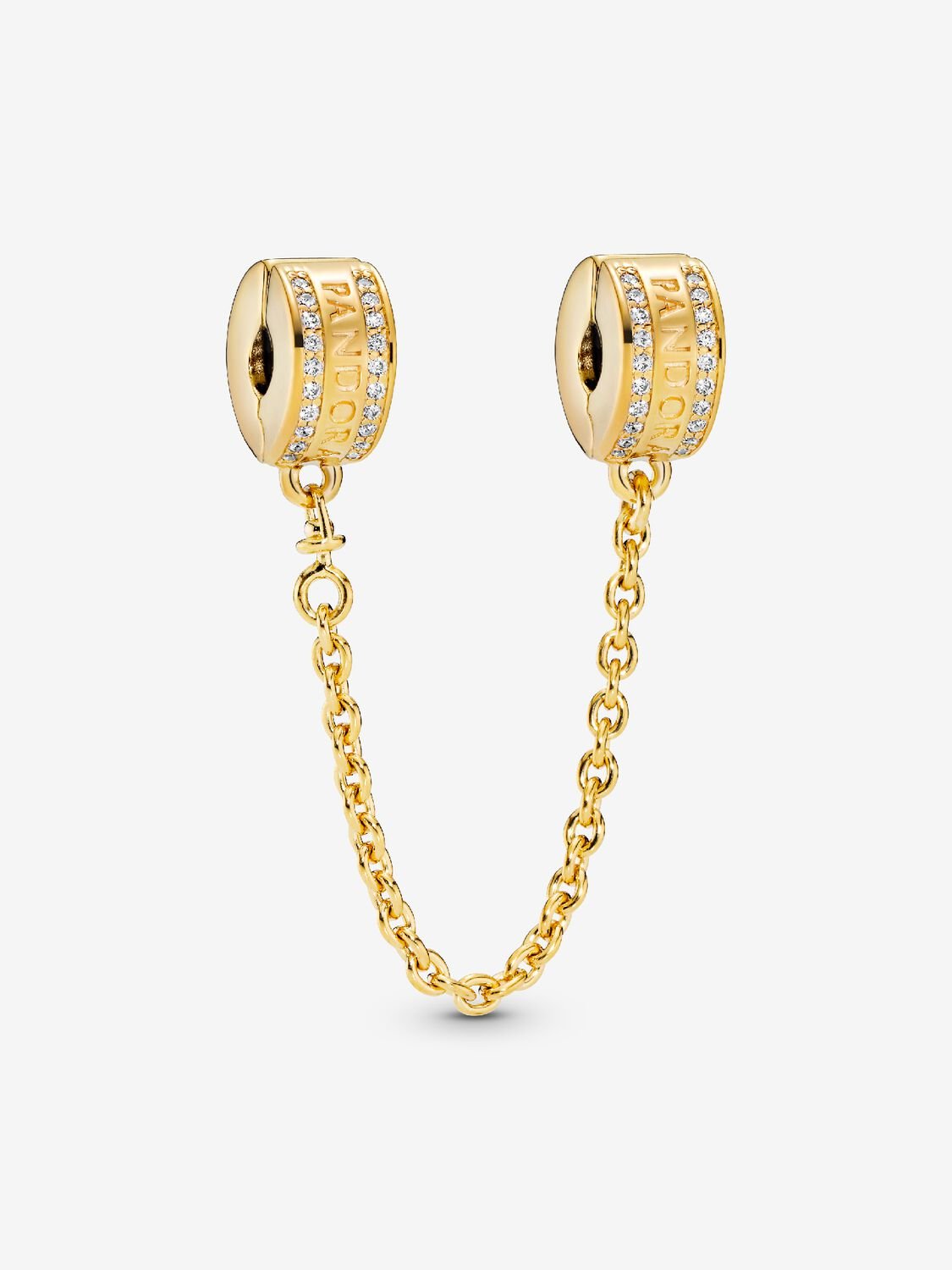 Cadena de Seguridad Dorado del Logotipo de Pandora