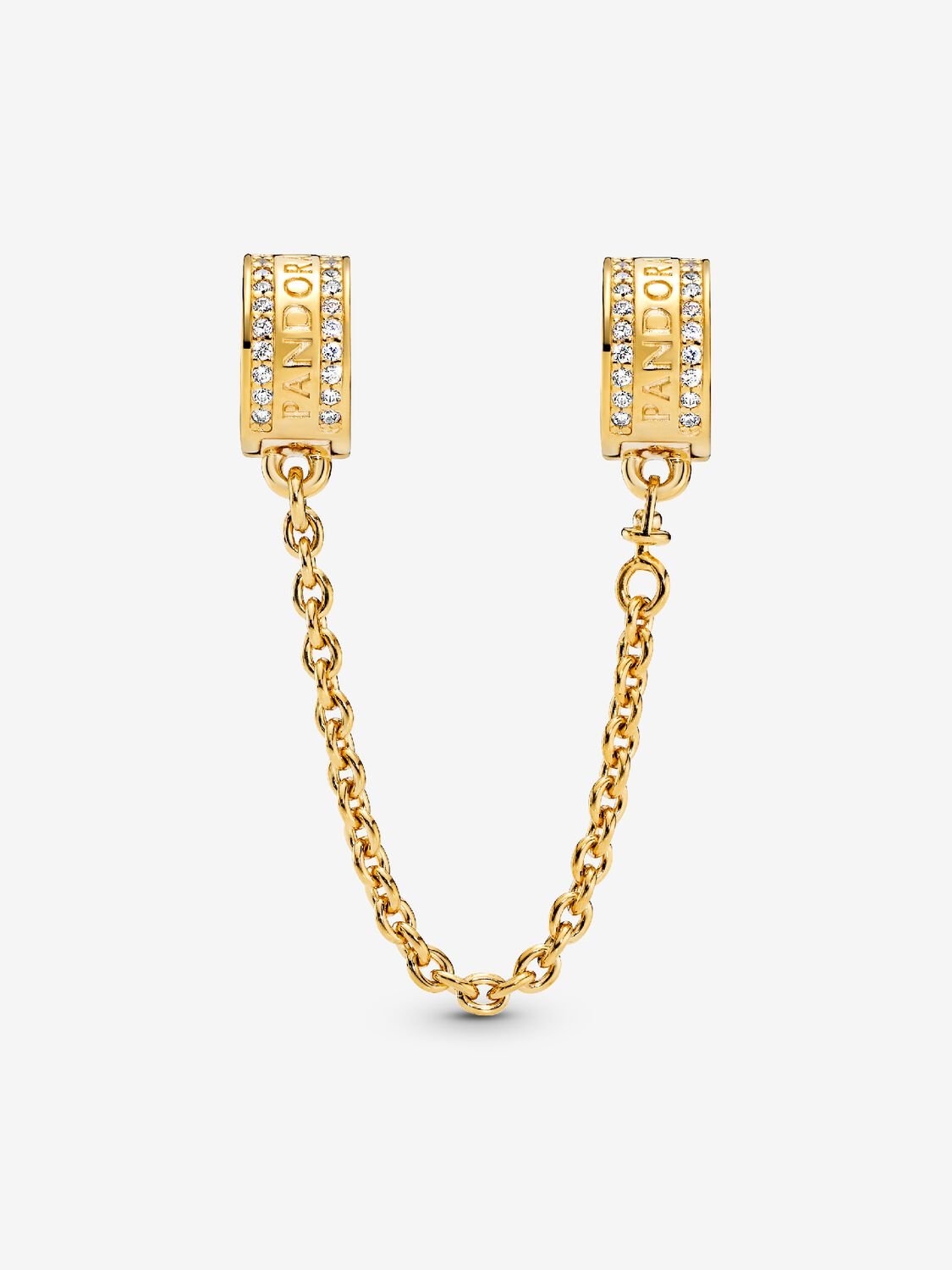 Cadena de Seguridad Dorado del Logotipo de Pandora