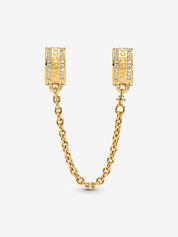 Cadena de Seguridad Dorado del Logotipo de Pandora