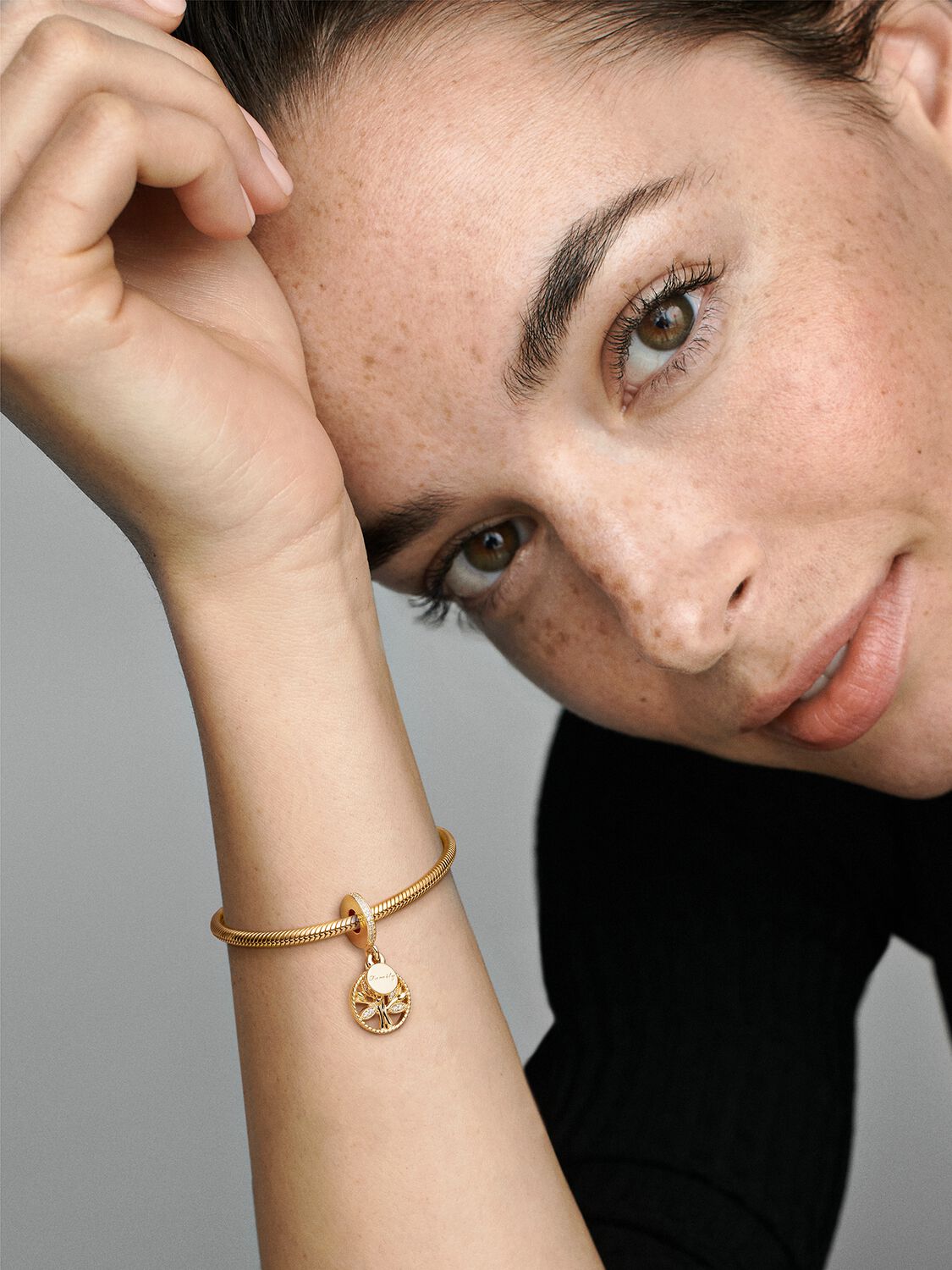 Charm Dorado Colgante Árbol Genealógico