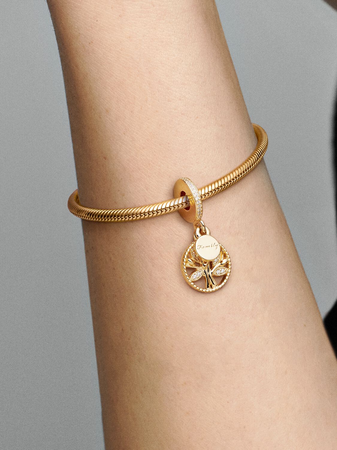 Charm Dorado Colgante Árbol Genealógico