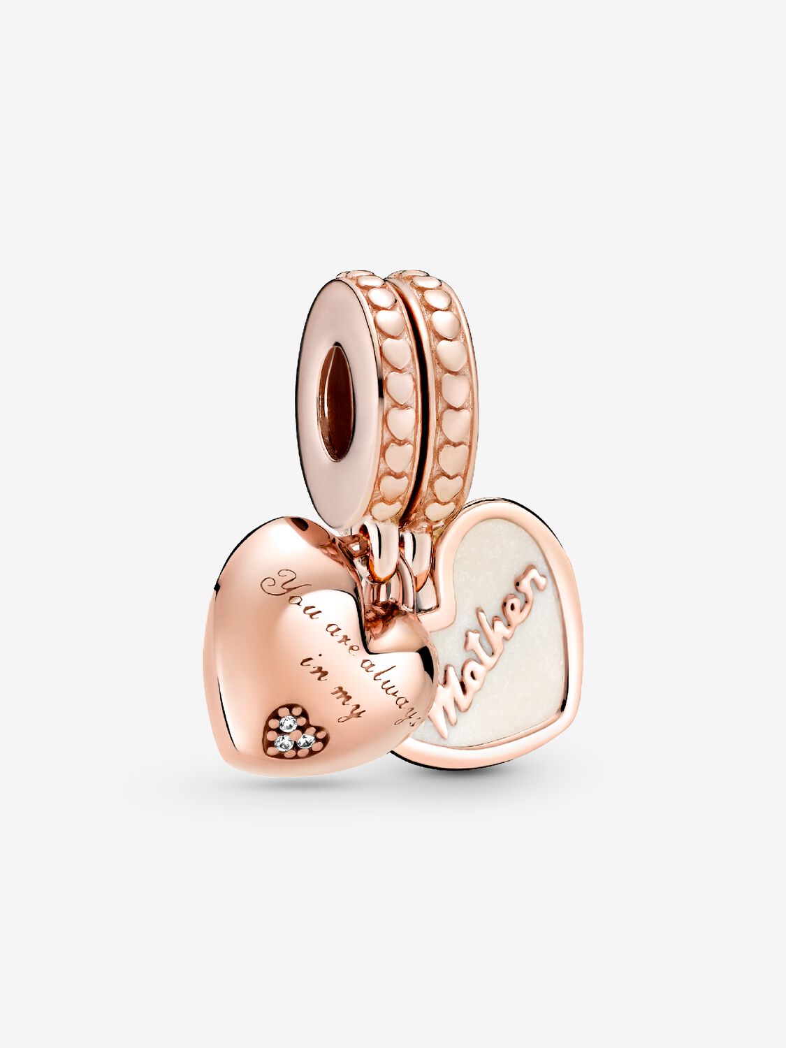 Charm Rose Gold Colgante Dividido You're Always in My Heart (Siempre en mi corazón)