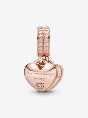 Charm Rose Gold Colgante Dividido You're Always in My Heart (Siempre en mi corazón)
