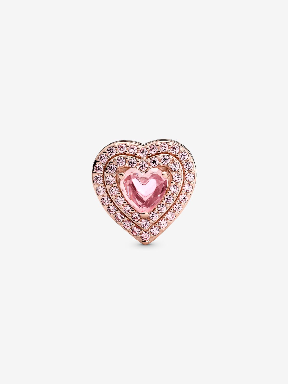 Charm Rose Gold Corazón Nivelado Brillante