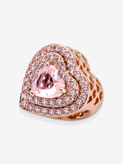Charm Rose Gold Corazón Nivelado Brillante