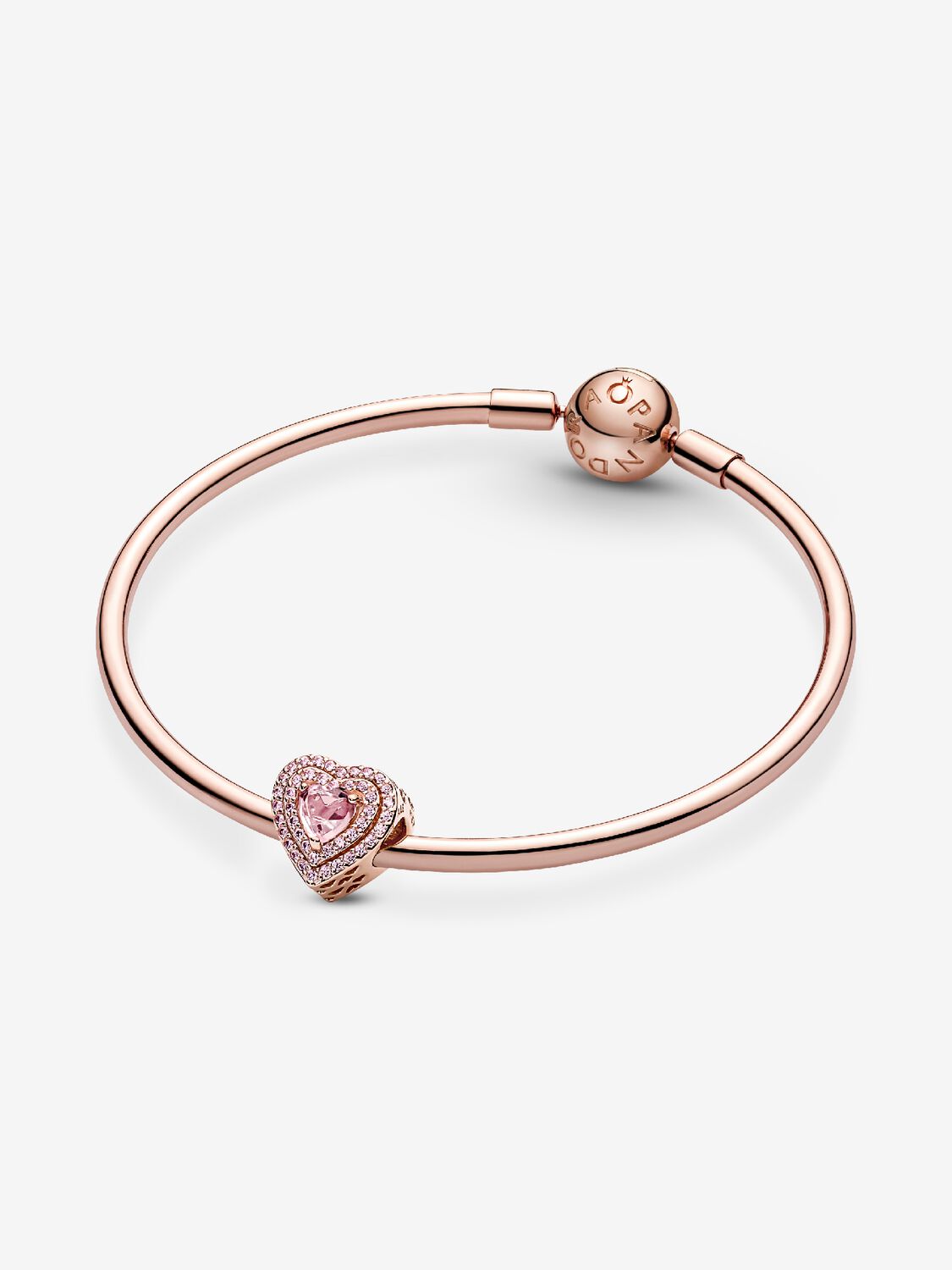 Charm Rose Gold Corazón Nivelado Brillante