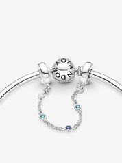 Cadena de Seguridad Tres Gemas Azules