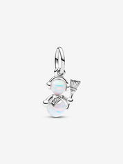 Charm Colgante Muñeco de Nieve Opalescente