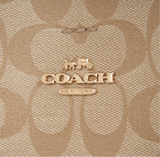 Coach Bucket Mollie 22 En Lona De Firma Fondo Rosa