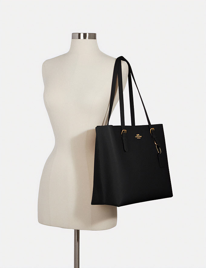 Coach Tote Bag Mollie Canvas Negra Interior Rojo