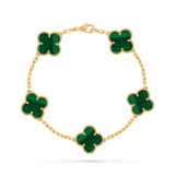 Pulsera Van Cleef Verdes Alhambra Vintage 5 Tréboles