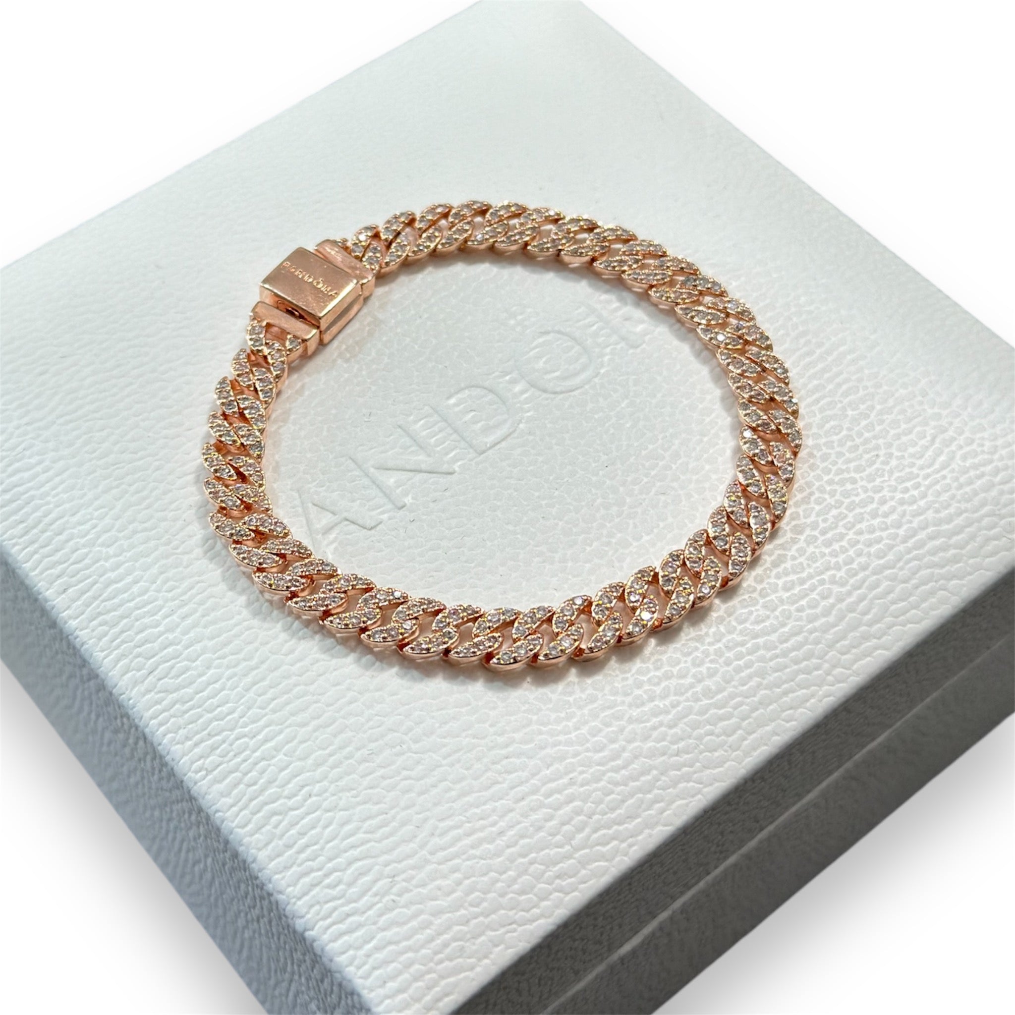 Pulsera Rose Gold de Cadena Cubana