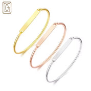 Pulsera Rígida Grabable en Acero Inoxidable