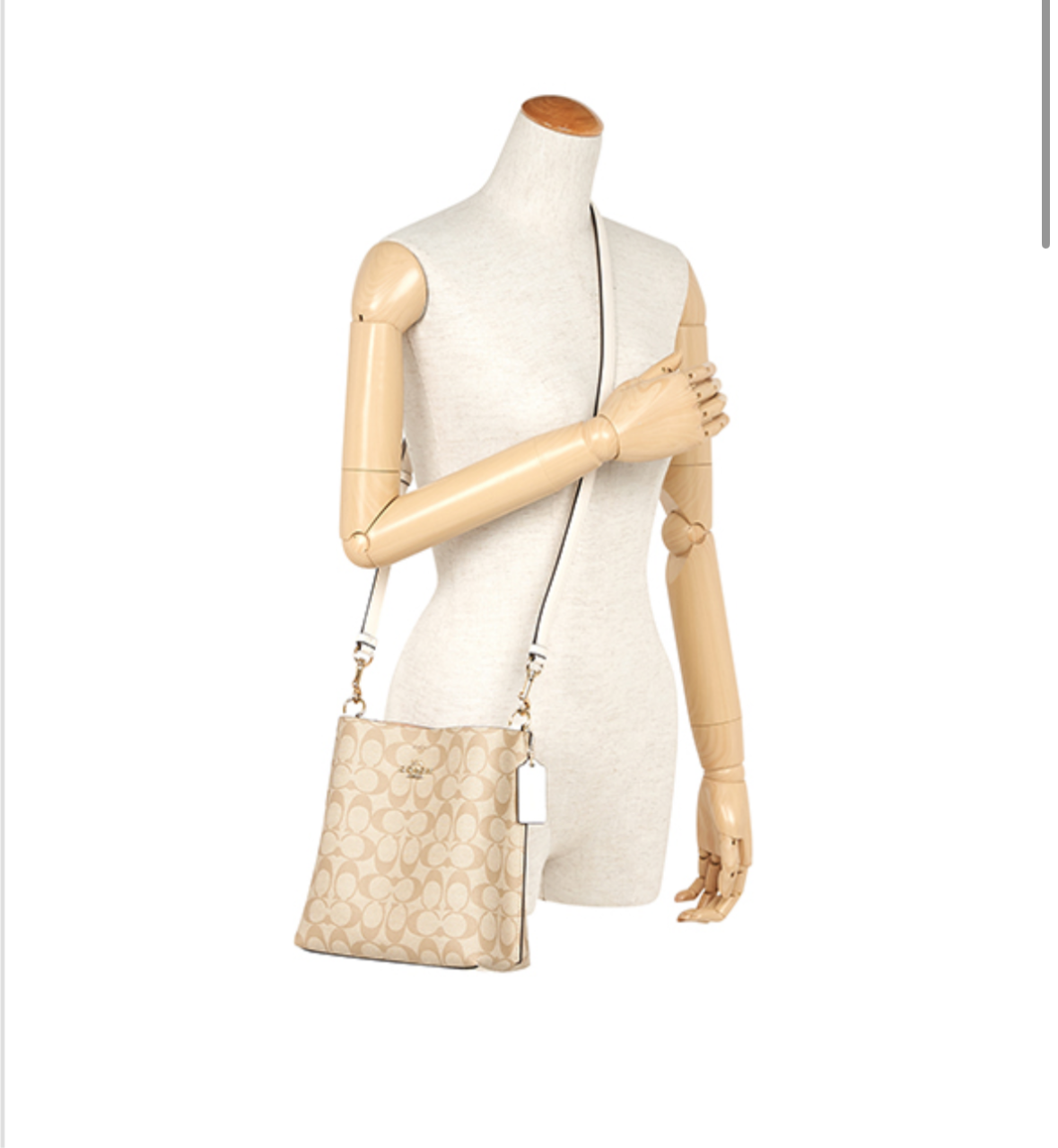 Coach Bucket Mollie 22 En Lona De Firma Fondo Rosa