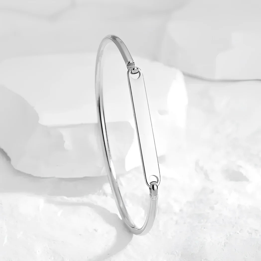 Pulsera Rígida Grabable en Acero Inoxidable