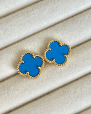Pendientes Van Cleef Alhambra Vintage Azul