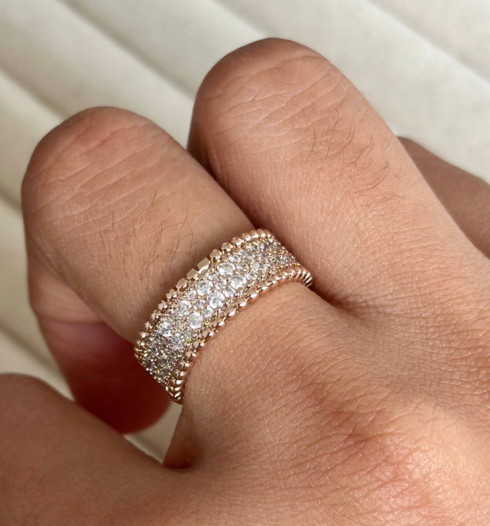 Anillo Van Cleff Pave Rose Gold