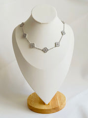 Collar Alhambra vintage 10 Tréboles Plateados en Plata S750