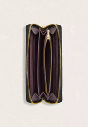 Coach Monedero Wristlet en Charol Negro