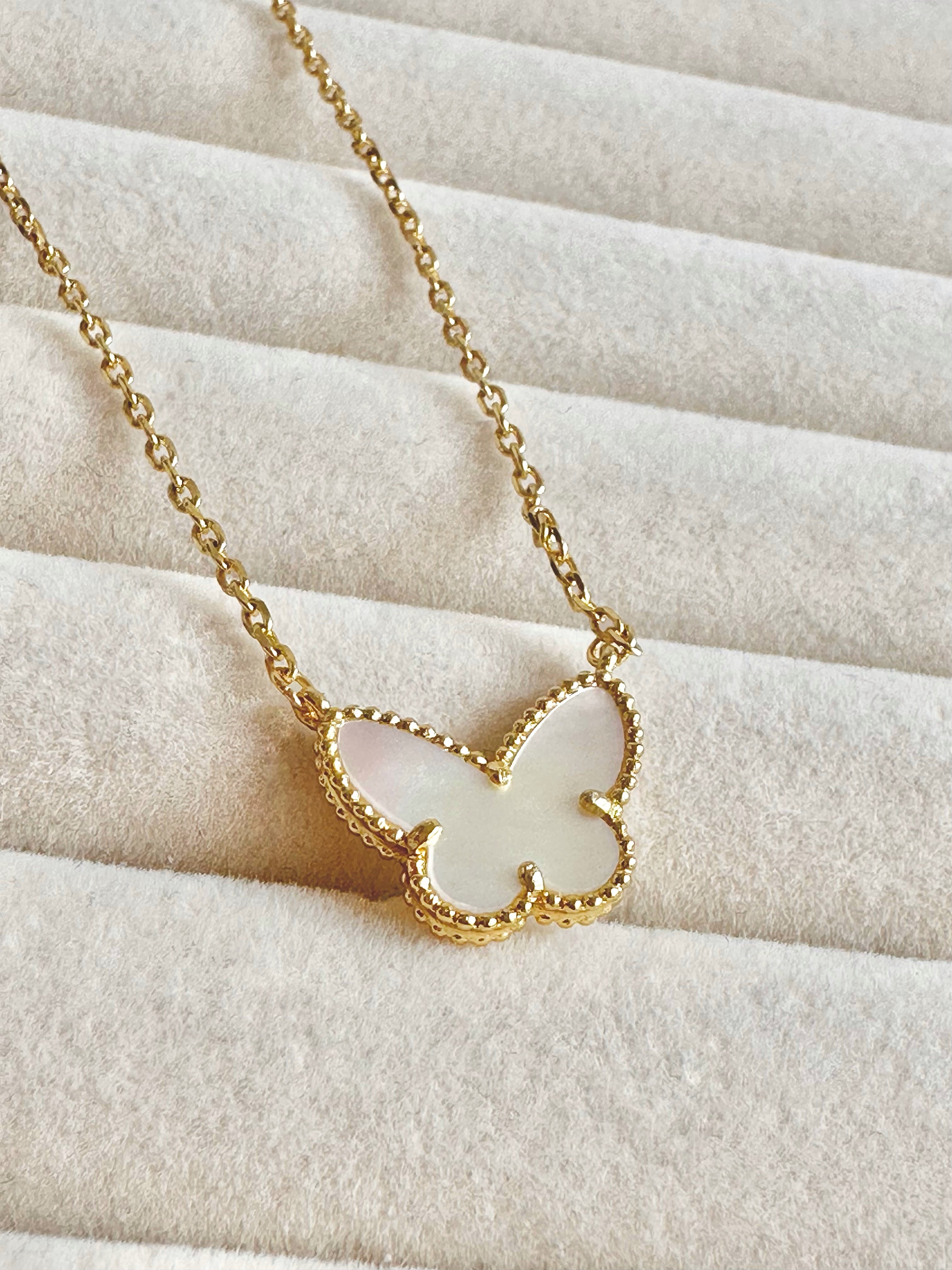 Collar Van Cleef 1 Trébol Mariposa Lucky Alhambra