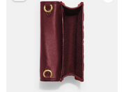 Coach Mini Wallet On A Chain Crossbody Signature Leather In Debossed Red