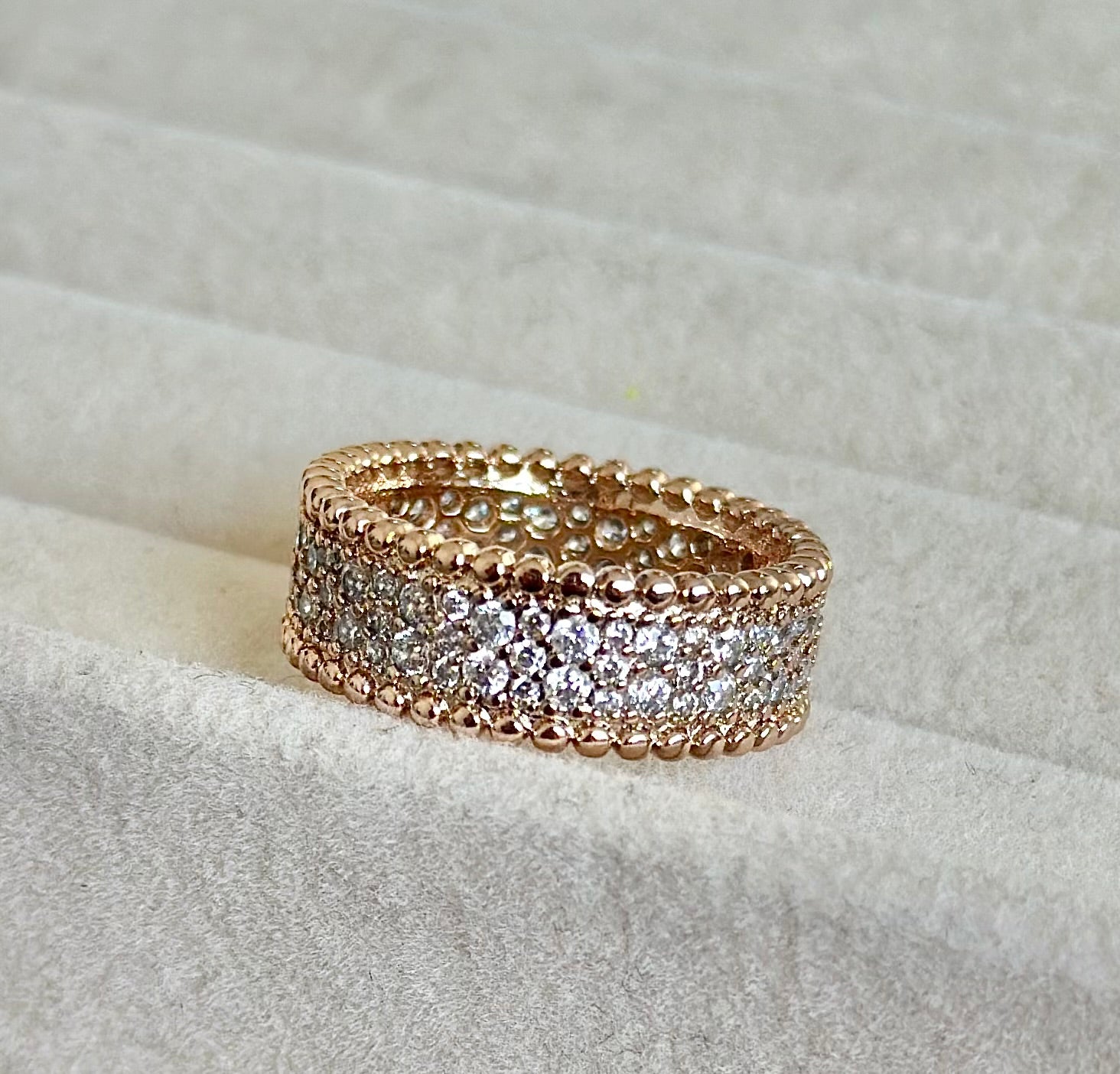 Anillo Van Cleff Pave Rose Gold