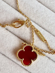 Collar Van Cleef Alhambra Vintage 1 Trébol Rojo