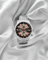 Reloj Plateado y Beige Curren 8351 Para Hombre